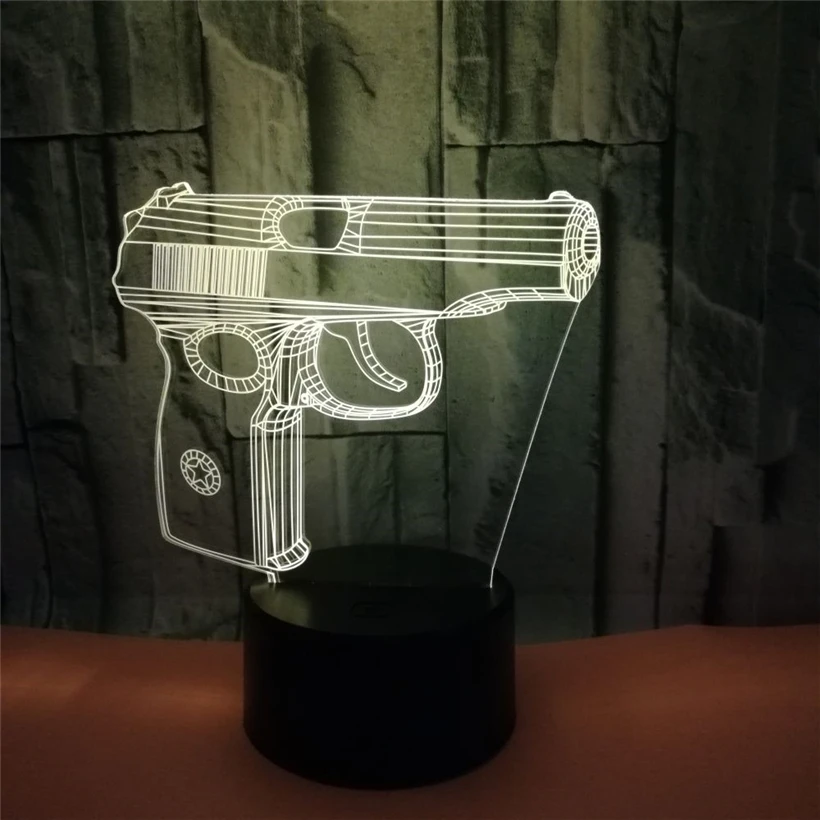 gun 3D night light (6)