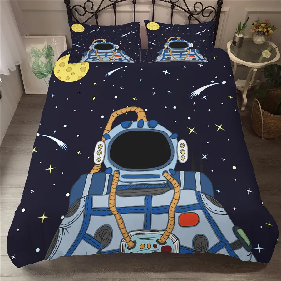 

A Bedding Set 3D Printed Duvet Cover Bed Set Space astronaut Home Textiles for Adults Bedclothes with Pillowcase #ETTK02