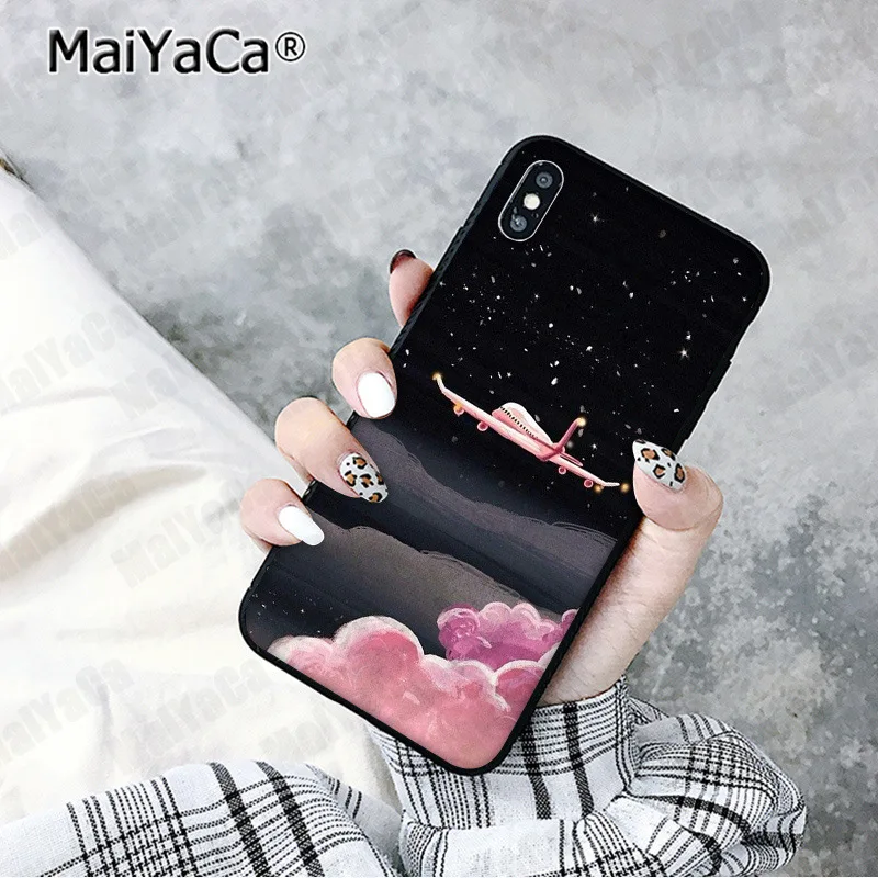 MaiYaCa avión fly viaje nube avión cliente teléfono funda para Apple iPhone 8 7 6 6 S Plus X XS MAX 5 5S SE XR cubierta MaiYaCa avión fly viaje nube avión cliente teléfono funda para Apple iPhone 8 7 6 6 S Plus X XS MAX 5 5S SE XR cubierta
