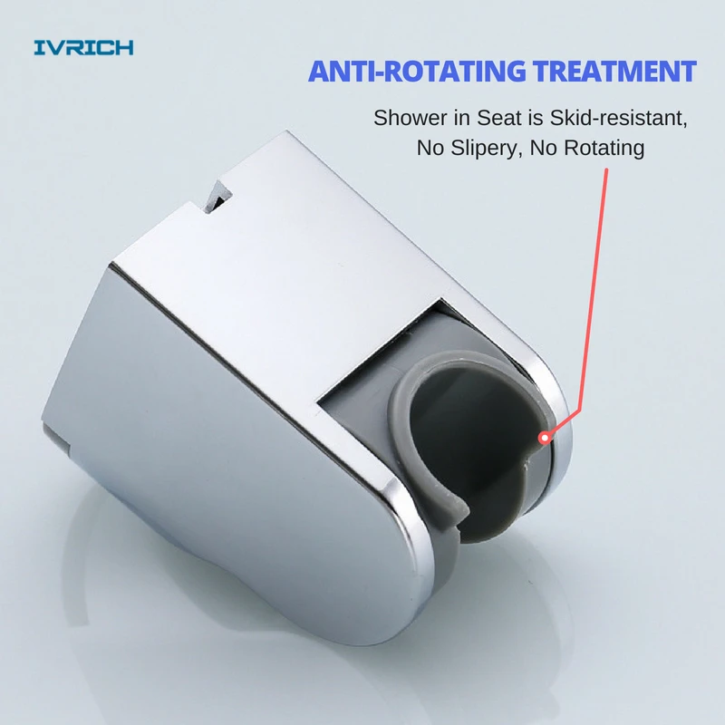 

VRICH Angle-Adjustable Shower Holder Wall Mount ABS Plastic Seat Chrome Plated Bracket For Bathroom Handheld Shower Bidet S02