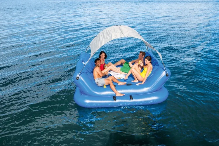 Swimming pool inflatable boat floating adult swimming floating row summer rest water toys and water pumps