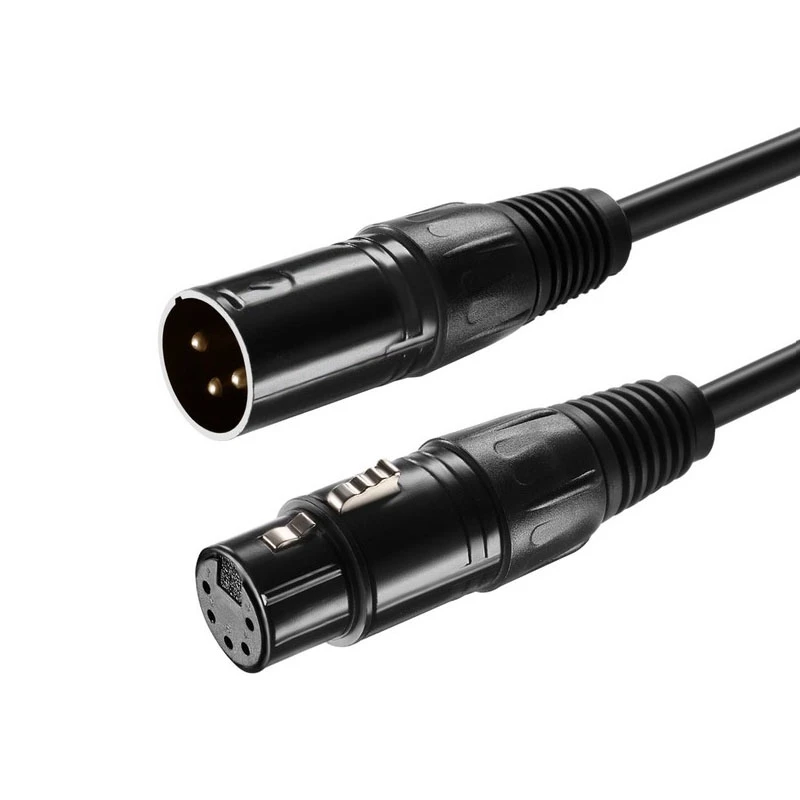 

1M/2M DMX Stage Light Cables Wires with 5-Pin Signal XLR Male to 3-Pin Female Connection for Moving Head Light Par