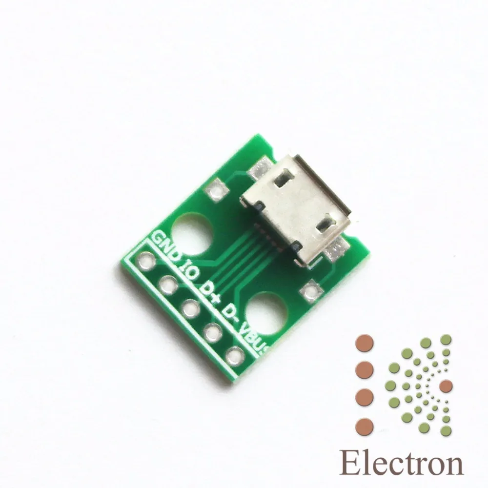 2 шт./компл. 5 контактный разъем MICRO USB DIP адаптер 54 мм для печатной платы|usb to|female micro