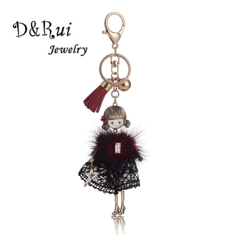 Doll Fashion Keychain Keyring Handbag Pendant