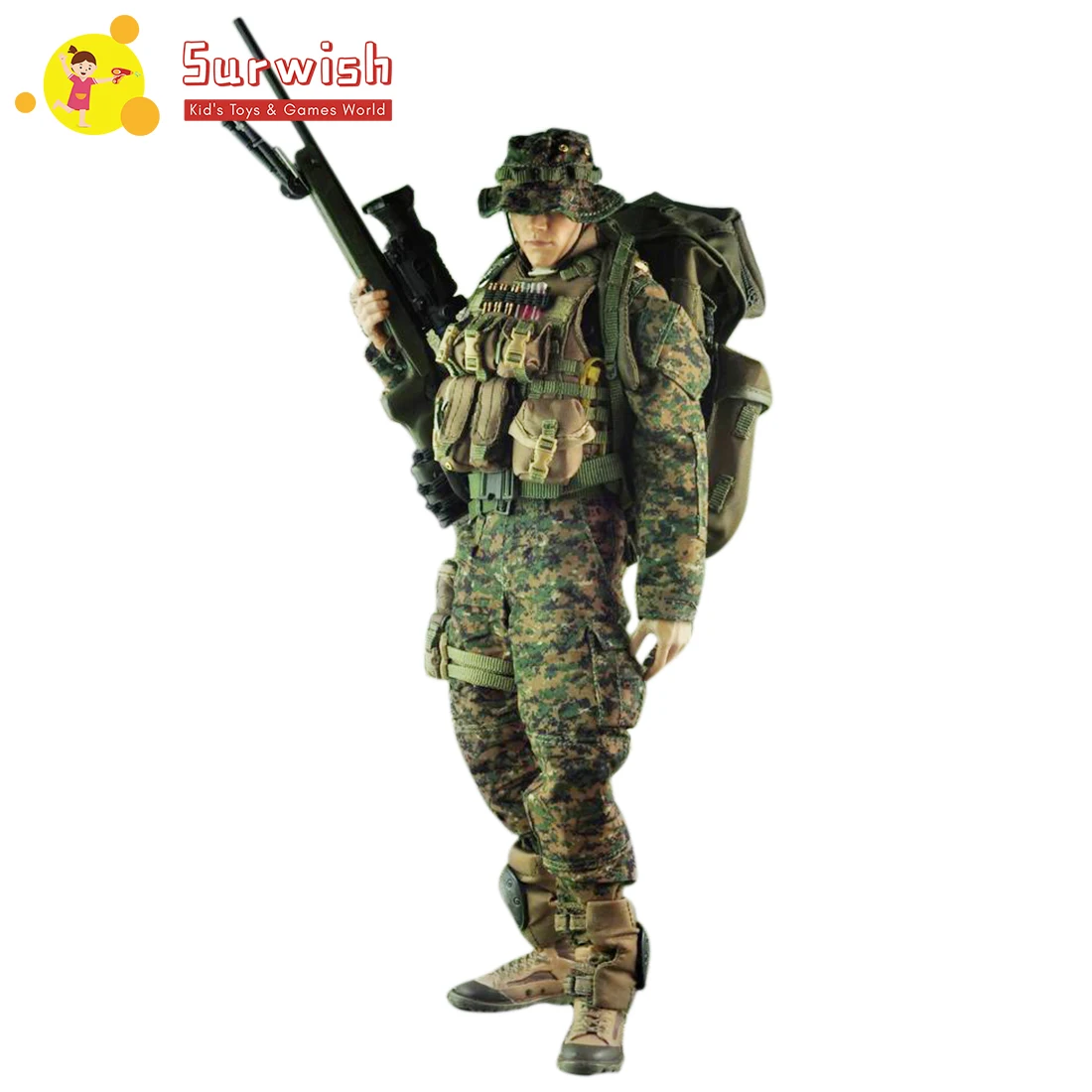 

Surwish 1/6 Veryhot Movable Soldier Action Figure Accessories Suit Collectable Marine Sniper Uniform Equipment For 12 Inch Kit