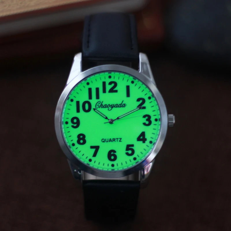 2023 chaoyada simple elderly father mother holiday gifts soft leather strap quartz watches luminous face large digital  clock universal 7 8 waterproof chrome motorcycle bike handlebar mount quartz clock watch aluminum luminous clock moto accessories