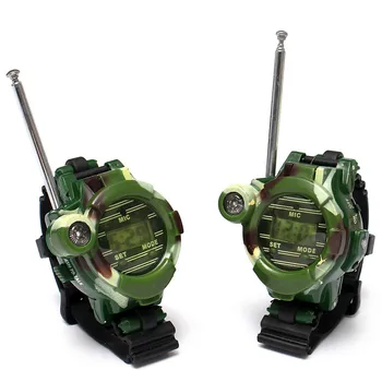 2 pcs 1 Pair Toy Walkie Talkies Watches Walkie Talkie 7 in 1 Children Watch  Radio Outdoor Interphone Toy for Children Gifts 1