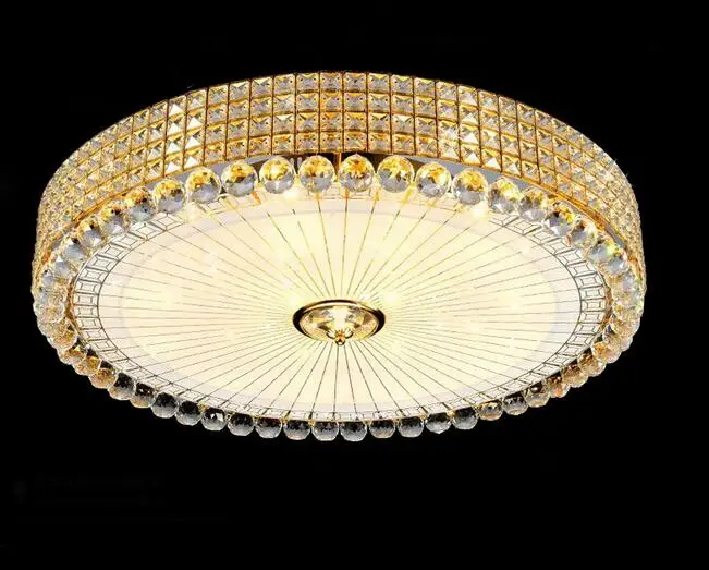 

Simple round personality romantic golden LED ceiling lamp ceiling lamp living room bedroom hotel corridor home lighting hm