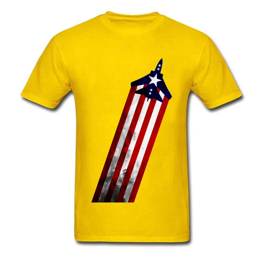 Patriot Plane Men's Newest Custom Tops Shirt Round Neck ostern Day Cotton Fabric Top T-shirts Normal Short Sleeve Tee-Shirts Patriot Plane yellow