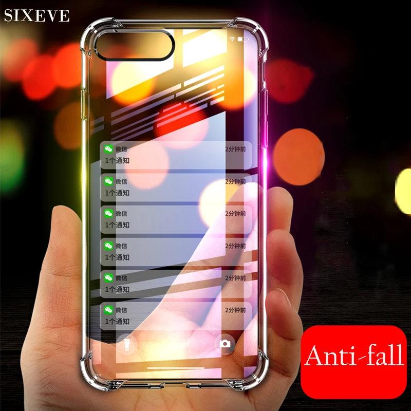 

Luxury Anti-knock Shockproof Transparent Case For iPhone XS Max X XR 6 S 6S 7 8 Plus 6Plus 7Plus 8Plus Silicone Soft Phone Cover