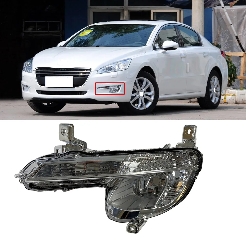 CAPQX для peugeot 508 2011- Автомобильный передний бампер, противотуманный светильник, водительский светильник, DRL ходовой светильник, дневная лампа, Дневной светильник, противотуманная фара