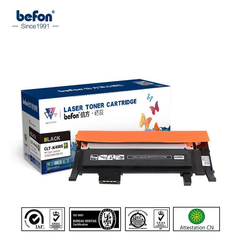 befon 4pcs/Set 406 Color Toner Cartridge Compatible for Samsung CLT ...
