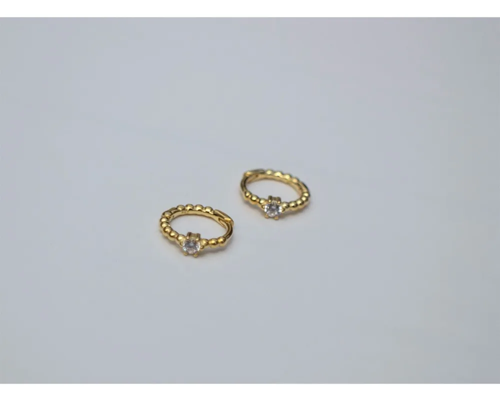 Новые серьги из серебра 925 пробы, модные простые циркониевые золотые серьги, кольцо для ушей, Пряжка для ушей, дикие трендовые серебряные серьги для девушек