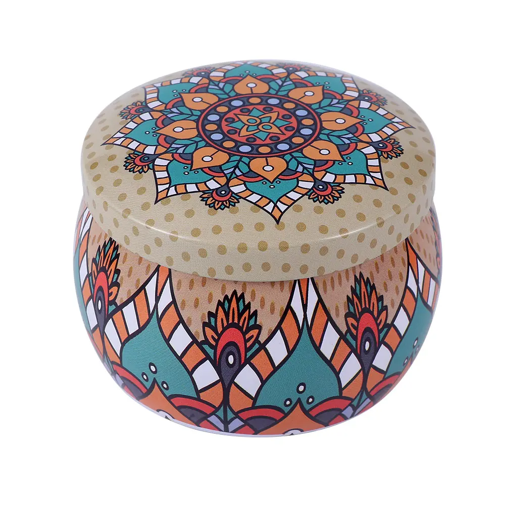 

Lovely Creative Small Tin Box Baking Cookie Tea Packaging Round Drum Tinplate Candy Tin Boxes Case Jar Cup