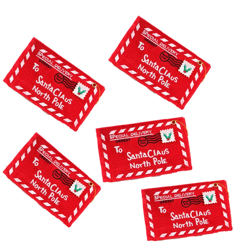 

5pcs Christmas Crafts Envelope Candy Bags Navidad Tree Decorations Ornaments Natal Happy New Year 2020 Noel Decorations for Home