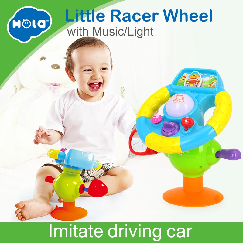 

HOLA 916 Baby Toys Driving Steering Wheel & Equipped with Lights, Mirror, Music, Various Driving Sounds Toys for Children