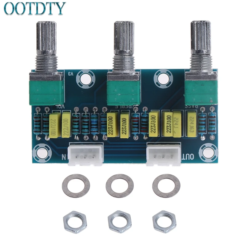 

HIFI Amplifier Passive Tone Board Treble Bass Volume Control Preamp Board 2.1CH