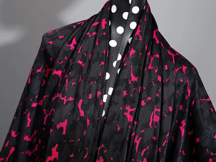 Шелковая вязаная трикотажная ткань с принтом для рубашки или платья