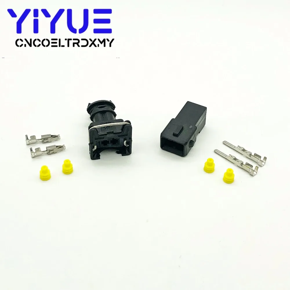 2 Pin way EV1 Fuel Injector Plug Car Waterproof Tyco Electrical Wire Connector kits 282762-1 282762-7 (2)