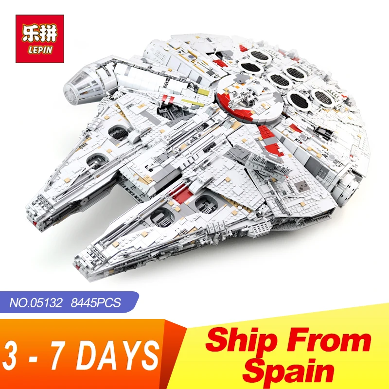

Lepin 05132 Star Destroyer Millennium Falcon Compatible With 75192 Bricks Model Building Blocks Educational Toys Gifts WARS