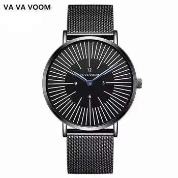 

Full Stainless Steel Wristwatch Men Watch Quality Male Quartz Watches Luxury Brand Clock Man Waterproof Black Relogio VA VA VOOM