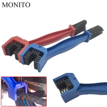 

Motorcycle Chain Maintenance Cleaning Brush Cleaner Tool For YAMAHA vmax 1200 1700 v max tenere 700 xtz700 xjr1300 Blue/RED
