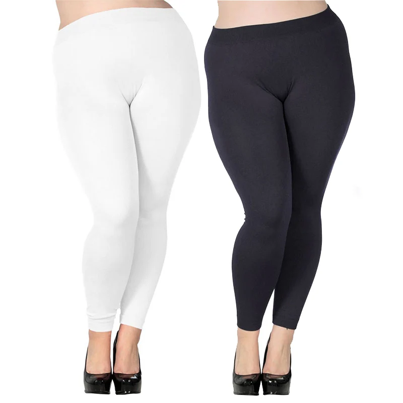 Women's Plus Size Modal Seamless High Waist Leggings Full Length Stretchy Basic Ankle Leggings Solid Color Long Legging Pants amazon leggings Leggings