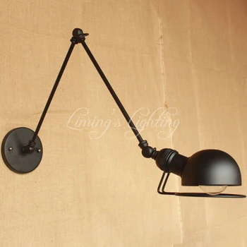 

Wall Lamps Loft Vintage Double Long Arm Wall Lamp Lamparas De Pared Adjustable Handle Metal Rustic Wall Light Sconce Fixtures