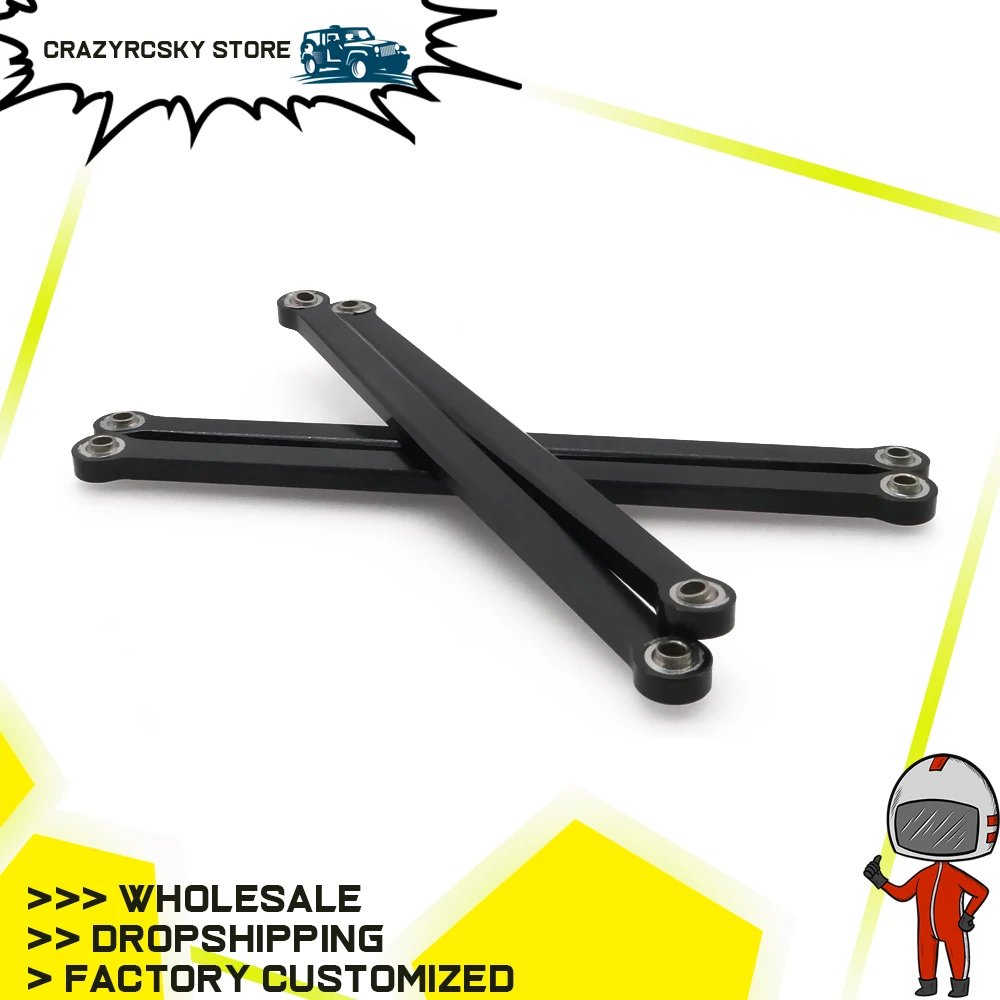 

4PCS Silver Alloy CNC Machined Suspension Link Set For Rc Hobby Model Car 1:10 Hpi Venture Fj Cruiser Crawler