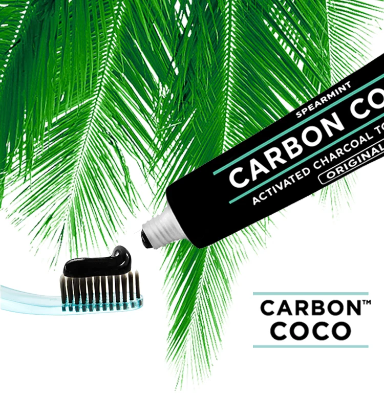 Углеродная Коко-натуральный активный углерод-отбеливание зубов-зубная паста 80 г+ Зубная пудра 40 г костюм+ дать черную гриву зубная щетка