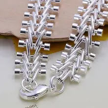 Браслет 925 серебряный браслет 925 Серебряный Модный Ювелирный Браслет рыбья кость ювелирные изделия оптом ldks LH050