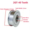 2GT 40 Teeth Synchronous Wheel Idler Pulley 3/4/5/6/7/8/10mm Bore 11mm width with Bearing for GT2 Timing Belt ► Photo 3/6