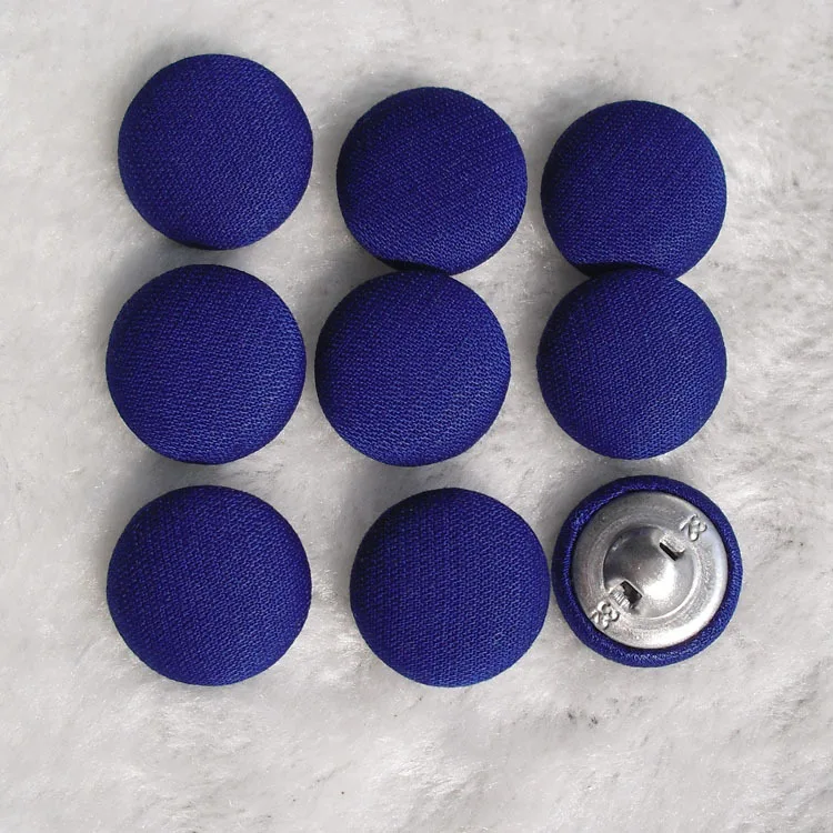Free Shipping 100pcs/lot 20mm 2cm Navy Blue Made By Hand Fabric Cover