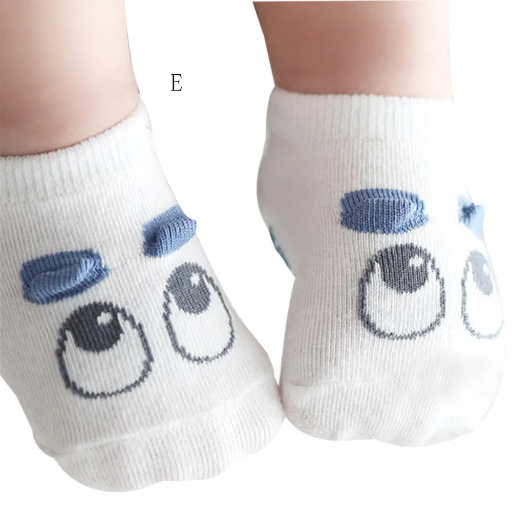 Детские носки из хлопка для новорожденных мальчиков и девочек милый мультфильм малышей противоскользящие Носки meias Носки для малышей