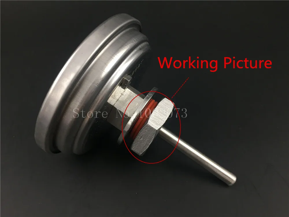 Weldless Bi-metal Thermometer Install Kit, 12 NPT Lock Nut With FLAT WASHER Fitting for HOMEBREW KETTLE MASH BEER BREWING 