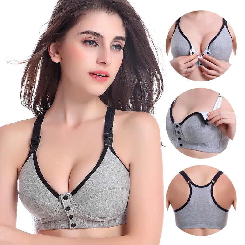 Front Closure Wire Free Pregnant Women Sleeping Bras Mum Maternity