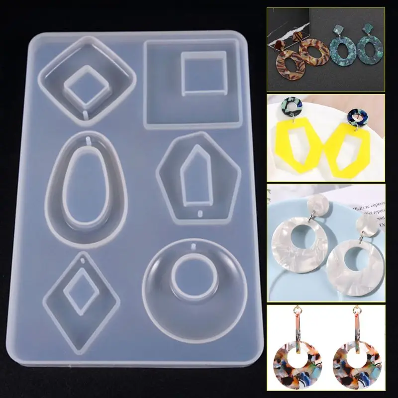 Силиконовая акриловая серьга, ожерелье, подвеска, полимерный литой формы для изготовления ювелирных изделий