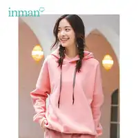 INMAN Winter New Arrival Female Hooded Patchwork Loose Sports Long Sleeve Women Sweatshirt