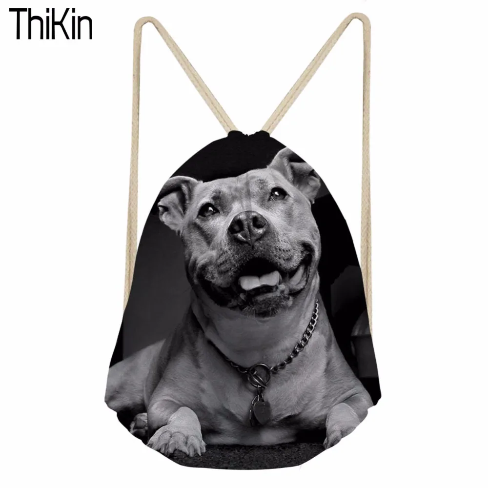 Рюкзак THIKIN мужской с 3D принтом в виде собаки на шнурке|backpack rucksack|backpack mendrawstring bag |