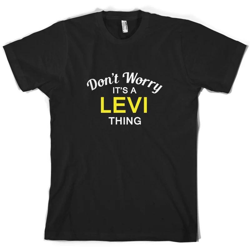 Не волнуйтесь это LEVI's вещь! -Уникальные мужские хлопковые футболки Семейные с