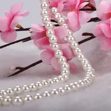 Элегантное колье-чокер с искусственным жемчугом на лето и весну, женские вечерние ювелирные изделия, популярные модные белые искусственные жемчужные бусины, ожерелье 42 см