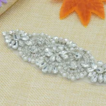 Shidianyi 10 шт горный хрусталь и жемчуг бисером Свадебная аппликация с лентой на голову аппликация мотивы со стразами идеально сочетаются с нарядным Wedding-RA014-Y9514