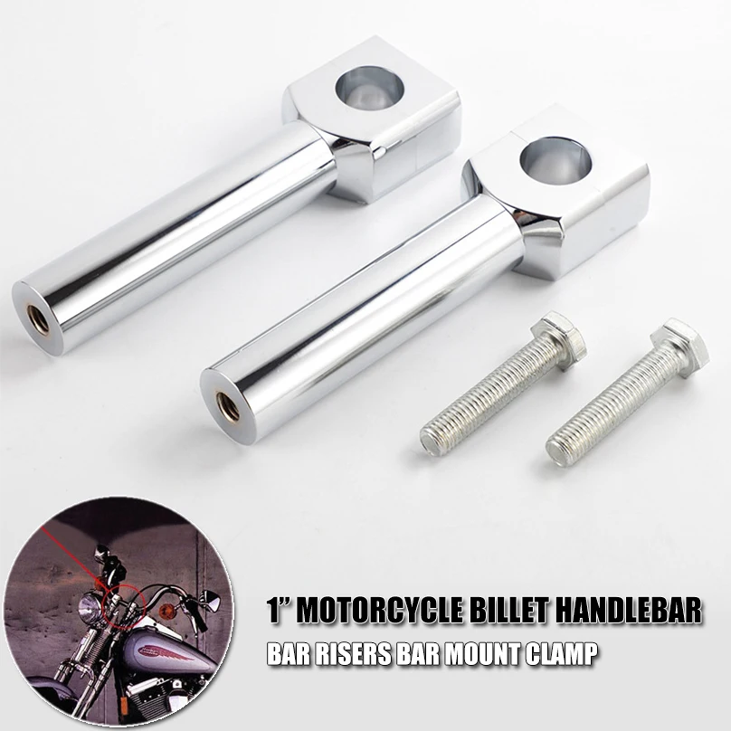 Хромированный мотоцикл заготовка руль " стойки для руля бар крепление зажим для Honda Suzuki Yamaha Kawasaki KTM Harley Davidson