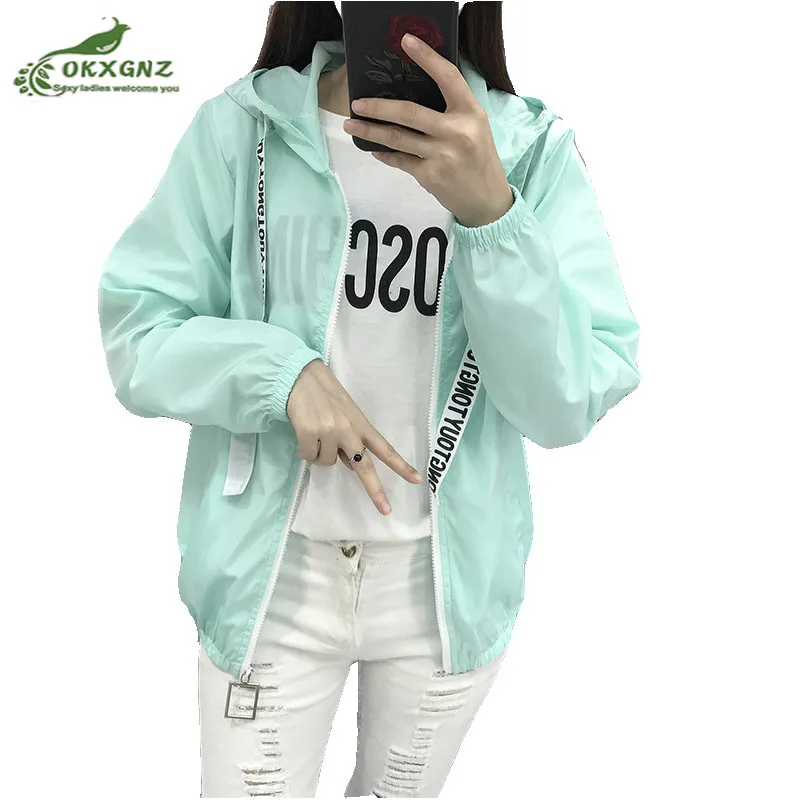 

2019 Spring Quick Dry Female Jackets Women Coats Windbreaker Sun Protection Ultra Light Thin Summer Jacket coat Women Clothing