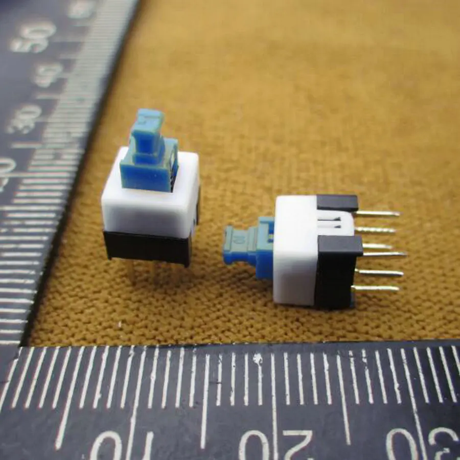 9PCS 6 Pin Square 7mmx7mm New Product DPDT Mini Push Button Self