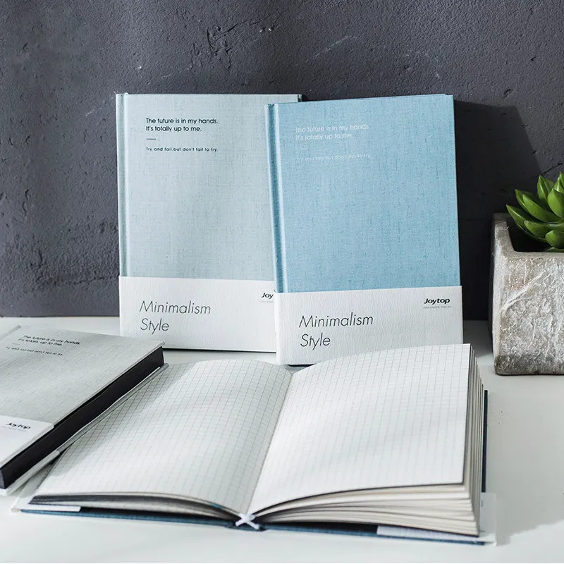 

Minimalism" Hard Cover Any Year Study Diary Journal Business Notebook Notepad Memo Grid Blank Lined Papers