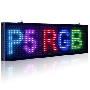 Image 1 - 34 cm P5MM RGB Led Teken Full color multicolor Programmeerbare Scrolling Bericht LED Display Board Multi taal