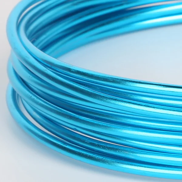 3-10meter 1/1.5/2/2.5mm Soft Aluminium Wire Aluminium Craft Floristry Wire For Bracelet Jewelry Making DIY Findings - Цвет: Turquoise