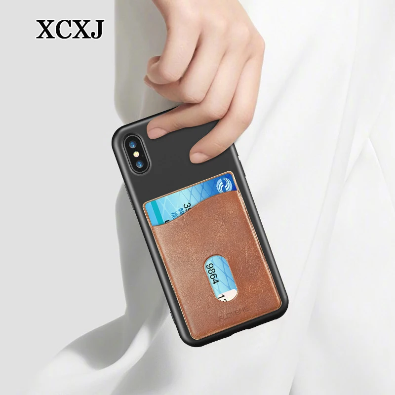 

HOT!!! Mobile Phone Back Cards Holder Wallet Credit ID Card Pocket Adhesive Sticker key bag Case