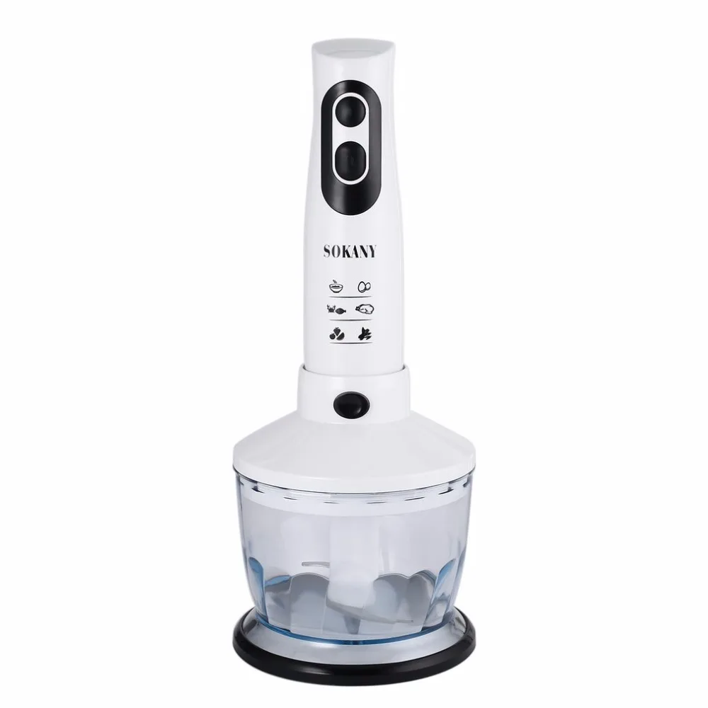 

SOKANY Household Agitator Electric Stick Blender Hand Blender Egg Whisk Meat Grinder Food Processor With Mixing Bowl EU Plug
